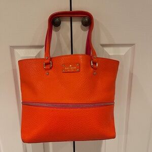 Kate Spade Grove Court Michelle Tote Orange & Pink EUC - Add a POP of Color!